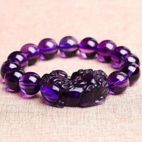 Purple Wealth Summons Feng Shui Bracelet - Attracts Prosperity, Brings Good Luck, Protects Wealth And Promotes Spiritual Growth (Option: Purple)