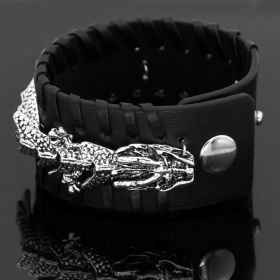 Viking Pirate Kelte Dragon Bracelet (Option: Black)