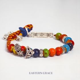 Handmade String Finished Colored Stone Bracelet (Option: 1pcs)